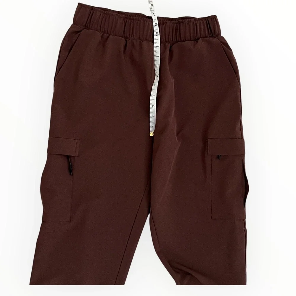 Mondetta Brown Cargo Jogger Pants Utility Athleisure Women’s M